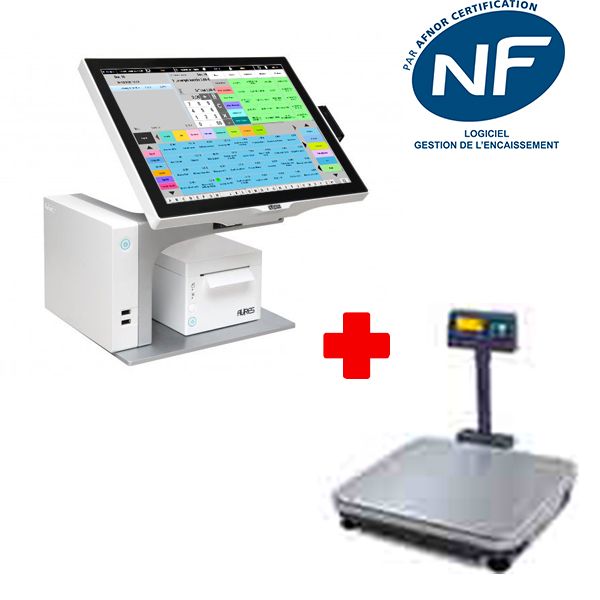 Caisse Enregistreuse Tactile Aures Sango Avec Balance Connectee Homologue Nf525
