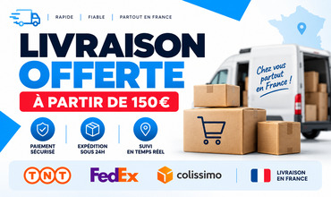 Livraison gratuite à partir de 150 euros d'achat HT